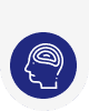 blue icon of a head