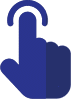 icon of blue hand pointing with index finger