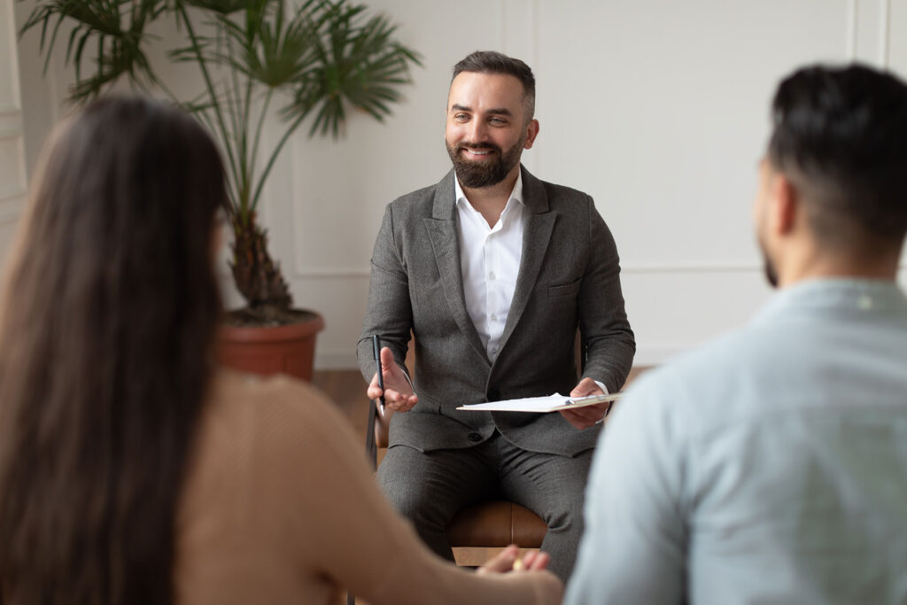 importance of a person talks to two other about staying connected with patients after treatment