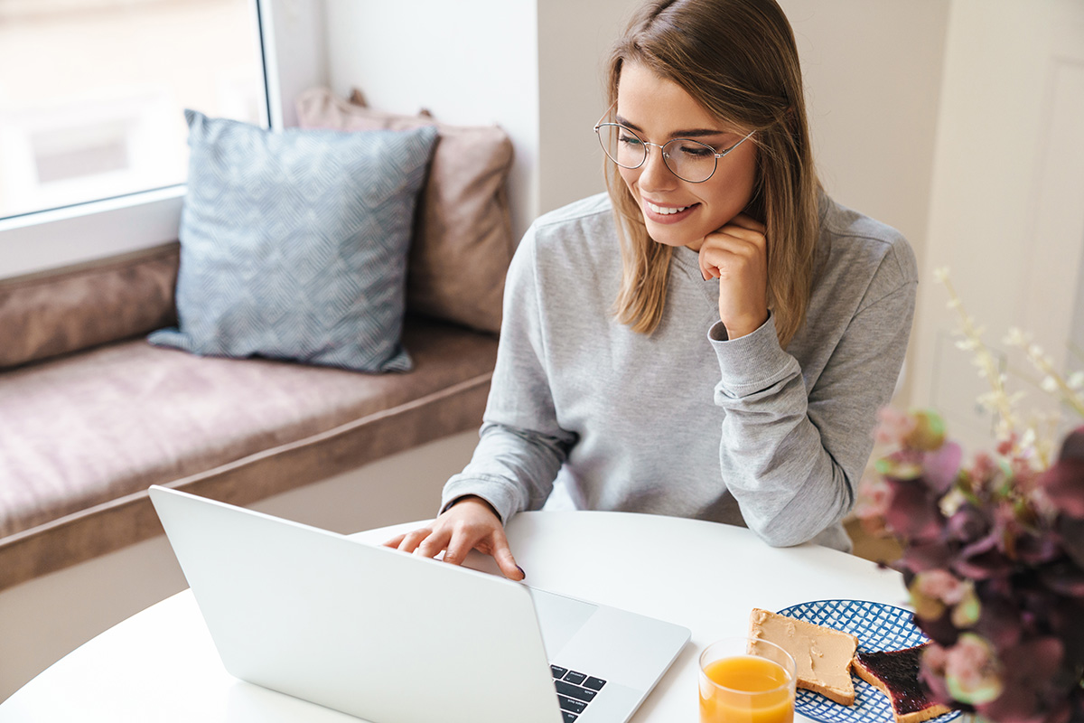 a woman researches how to improve addiction treatment alumni engagement