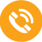 icon of a phone ringing inside a yellow circle