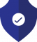 image of blue shield with white circle in center and blue check mark in the circle